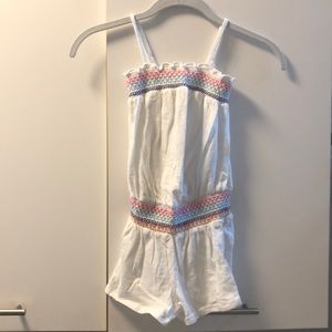 Ragdoll & Rockets white shorts romper.  Sz 6/7.